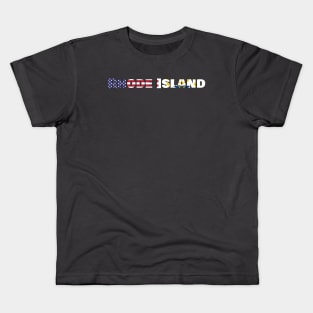 Rhode Island State Flag/ American Flag logo Kids T-Shirt